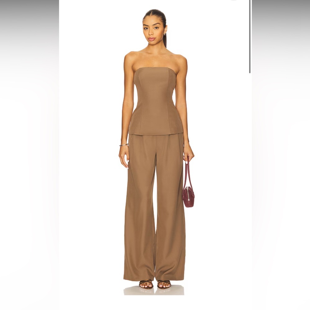 Elegant Brown Strapless Set